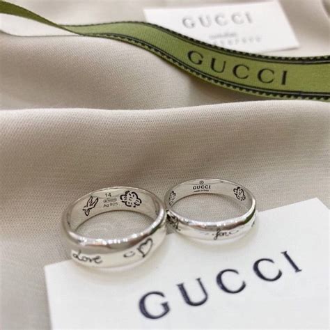 gucci matching rings for couples|Gucci tungsten ring.